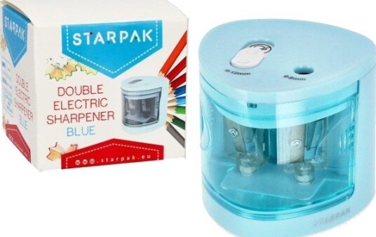 Starpak Elektrisk Blyantspisser Dobbel Blå