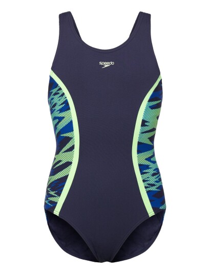 Speedo Hyperboom Splice Muscleback One Piece Navy 6