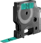 TB 45019 D1 Tape Sort på Grønn 12mm (7m) erstatter Dymo S0720590