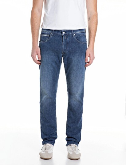 Replay Grover Trousers Straight X Lite Plus   Blue   33 x 32