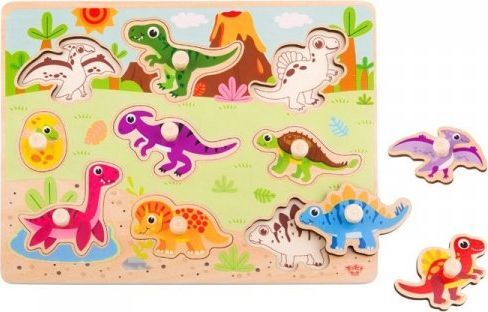 Tooky Toy Wooden Puzzle Dinosaur Shapes Tooky Toy Wooden Puzzle Dinosaur Shapes
