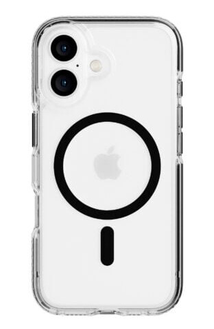 Tech21 Evo Crystal Mobildeksel til iPhone 16 med MagSafe - Svart