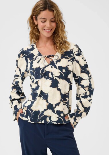 Cream Crclaire Blouse Navy 34 Cream Crclaire Blouse Navy 34