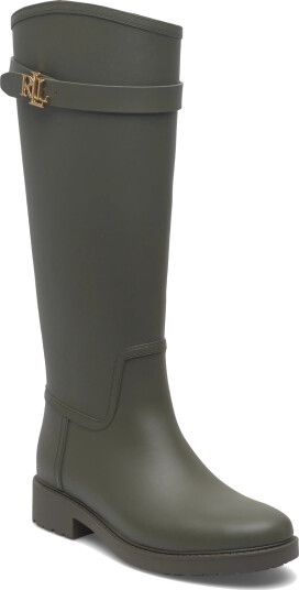 Lauren Ralph Lauren Portiah Rubber Tall Rain Boot - Khaki green - 36