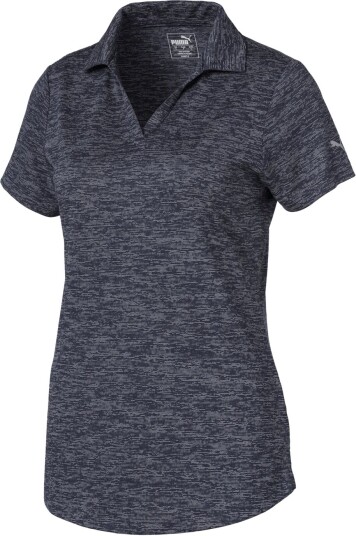 Puma W Icon Heather Polo poloskjorte golf dame Navy Blazer
