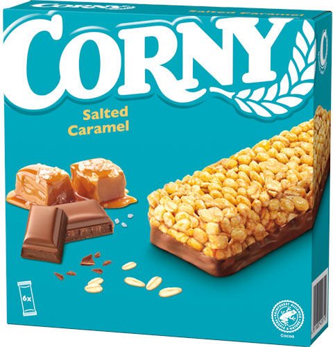 Corny Saltet Karamell 6x23 gr - 1 Pakker Corny Saltet Karamell 6x23 gr - 1 Pakker