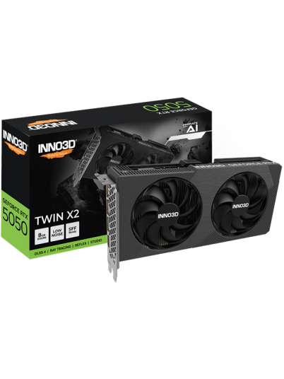 Inno3D GeForce RTX 5050 Twin X2 8GB GDDR6 Grafikkort PCIe 5.0