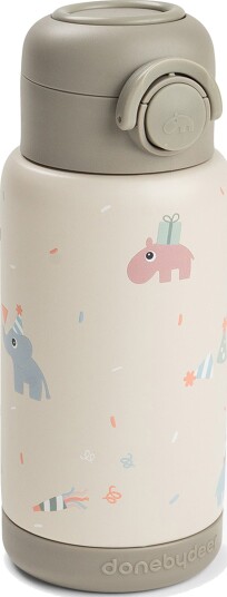 Done By Deer Insulated Straw Bottle Celebration Sand 340 Ml Beige Done By Deer Insulated Straw Bottle Celebration Sand 340 Ml Beige