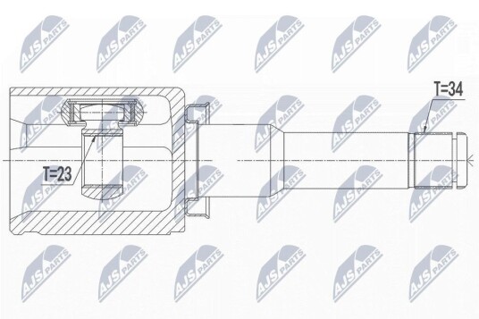 Nty Drivknute drivaksel NTY NPW PL 040