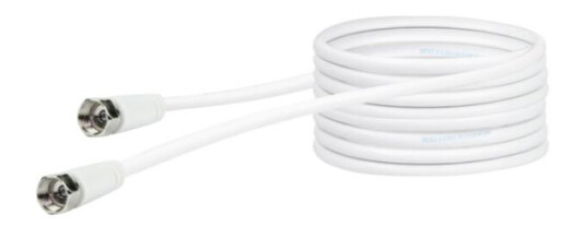 Schwaiger Antennekabel 10 m F-Type Dobbeltisolert 75 dB Hvit