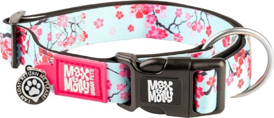 Max & Molly Smart ID-halsbånd Cherry Bloom M 34–55 cm nakkeomkrets