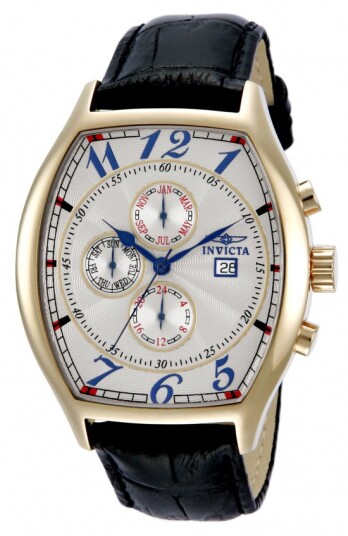 Invicta Herreklokke 14330 Reserve Reserve Hvit/Lær Ø43 mm
