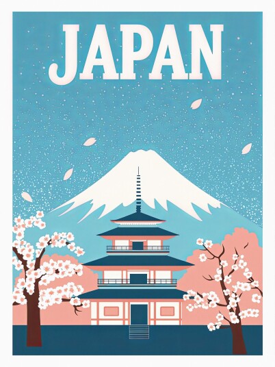 Plakat Japan Reisescene