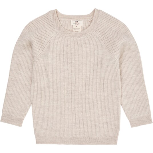 Copenhagen Colors Pale Cream Melange Merino Classic Rib Genser 50