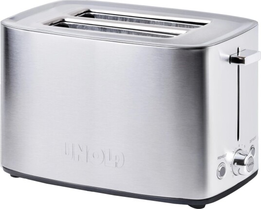 Unold Thommy Brødrister 2 skiver, 850W, brødvarmer Sølv