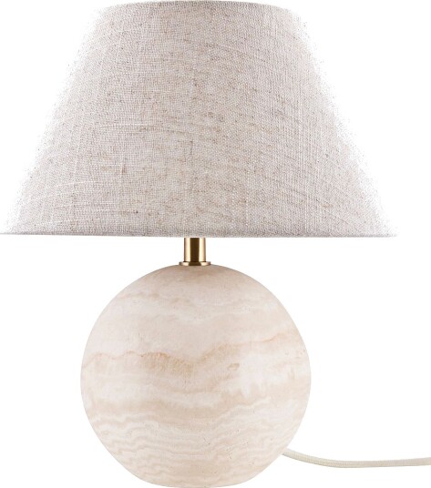 Globen Lighting Bordlampe Castello 35 Beige travertin Beige Bordlamper