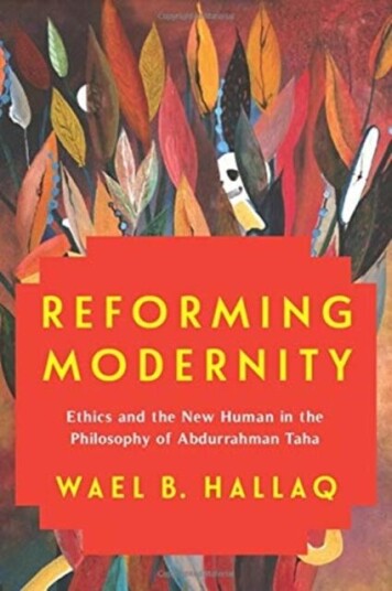 Reforming Modernity Av Wael (Columbia University) Hallaq