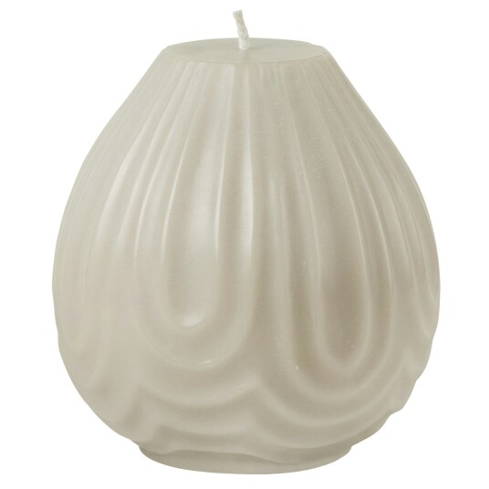 Cozy Living Embossed Art deco Stearinlys Light Stone