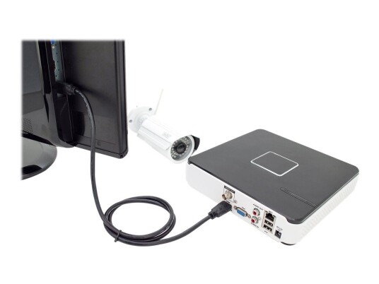 Digitus 3 m HDMI-kabel med Ethernet 4K Støtte Sort