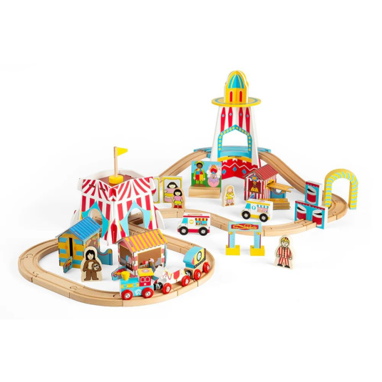 Bigjigs Jernbane Fornøyelsespark Togskinner 842904