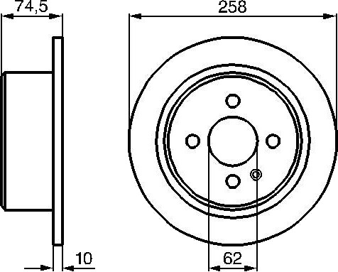 BOSCH 0 986 478 563 Bremseskive BOSCH 0 986 478 563 Bremseskive