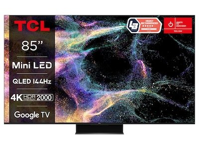TCL C849 85" Mini LED 4K Google TV 144Hz med Onkyo 2.1-lyd