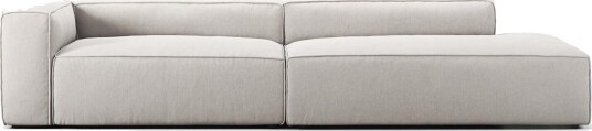 Decotique Grand 3 Seters Sofa Åpen Ende Høyre Moonwhite