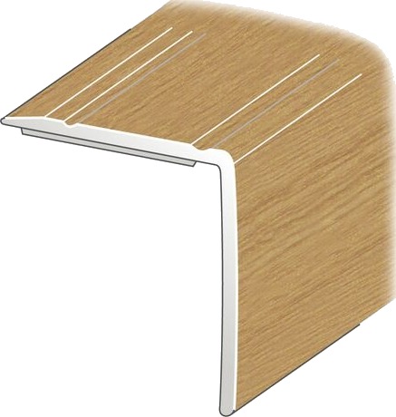 Lundbergs Trappenese Fix Aluminium B: 29mm L: 1000mm Eikfolie