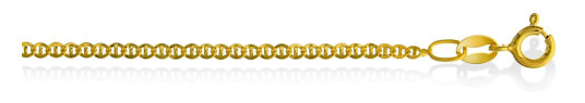 Kjede i forgylt 925 sølv 2,1 mm, 60 cm