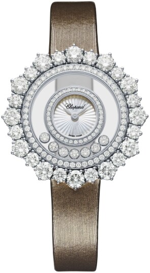 Chopard Dameklokke 209436 1002 Happy Diamonds Sølvfarget/Sateng Ø36