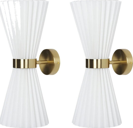 Moletang Vegglampe 2 stk E14 - Hvit