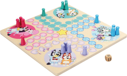 Bluey Fia Barnespill med Spillebrikker og Terning