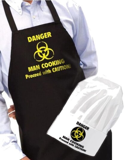 Danger Man Cooking Forkle og Kokkehatt Danger Man Cooking Forkle og Kokkehatt