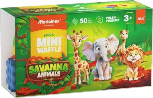 Marioinex Mini Waffle Savannedyr Byggesett 50 Deler