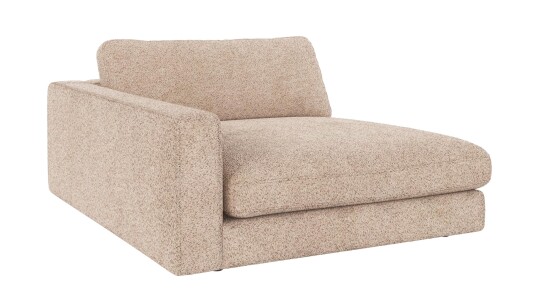 Rowico Home Duncan 1,5 seters sjeselong V Lys beige Anna 2 129 x 150 x 78 cm Beige