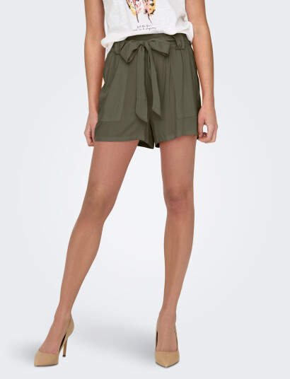 ONLY Onlnova Life Vis Talia Shorts Solid - Khaki green - XS