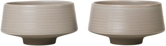 Broste Copenhagen Miko skål Ø14 cm 2 pk Warm grey