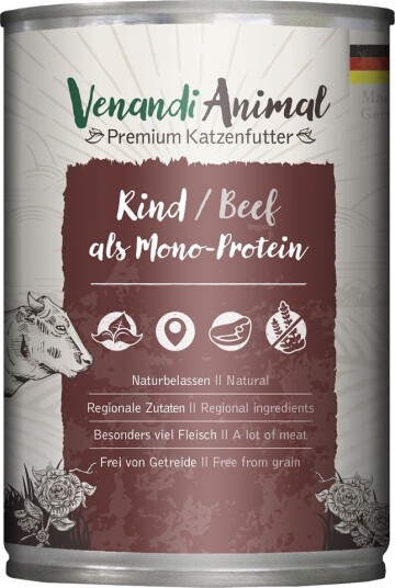 Venandi Animal Våtfôr Monoprotein Okse 24 X 400 G