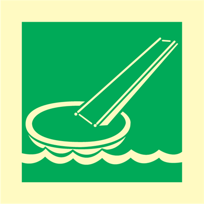 Jo Safety Evacuation slide Photoluminescent Self Adhesive Vinyl PV MM 150 x IMO 103045PVMM