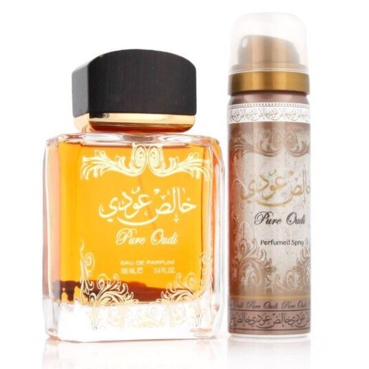 Lattafa Pure Oudi Unisex Parfyme Set med Eau De Parfum 100ml og Deodorant 50ml Lattafa Pure Oudi Unisex Parfyme Set med Eau De Parfum 100ml og Deodorant 50ml