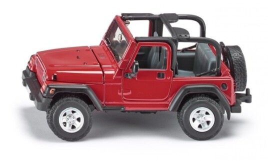 Siku Jeep Wrangler Bybil 3 År Metall Plast Sort Rød