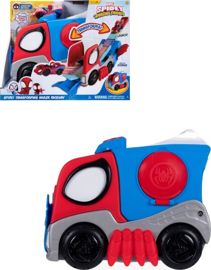Spider Man Spidey Amazing Metals Transforming Hauler Raceway Blue