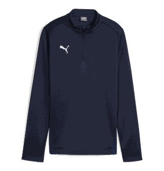 Puma teamgoal training 1/4 zip top treningsgenser dame blue l