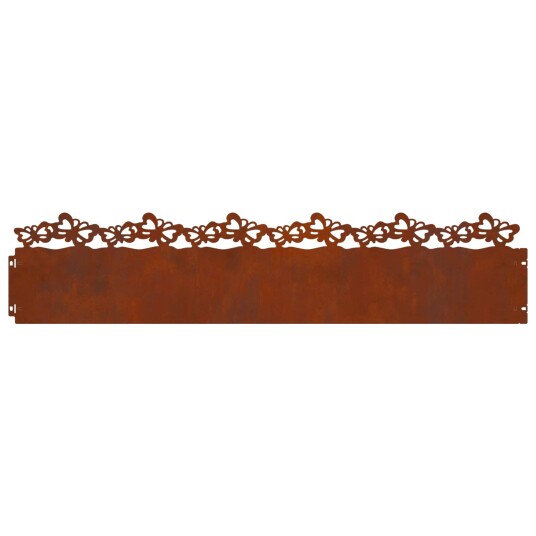 vidaXL Plenkanter 10 pcs Rusten 103 x 0,05 x 22 cm Cortenstål
