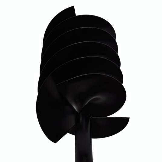 vidaXL Jordbor med håndtak 150 mm tre spiraler svart stål vidaXL Jordbor med håndtak 150 mm tre spiraler svart stål