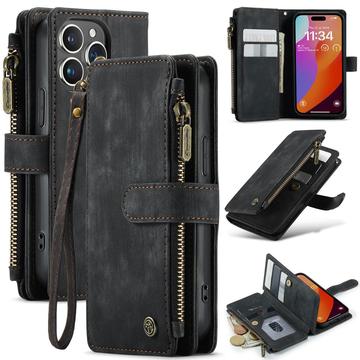 Caseme iPhone 16 Pro C30 Multifunksjonell Lommebok deksel Svart