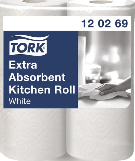 Kjøkkenruller Tork Extra Plus Premium 2 Lags Hvite 12 Pakker X 2 Ruller Per Kartong Kjøkkenruller Tork Extra Plus Premium 2 Lags Hvite 12 Pakker X 2 Ruller Per Kartong