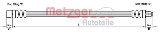 Bremseslange METZGER 4110257