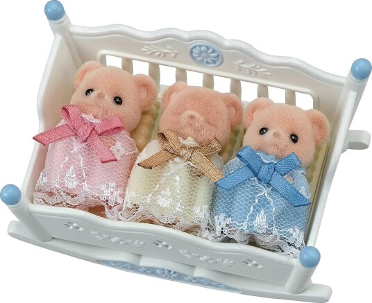 Sylvanian Families Figursett Trillinger Med Seng