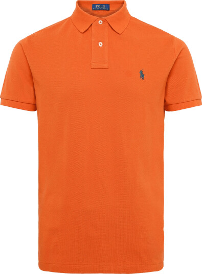 Polo Ralph Lauren The Iconic Custom Slim Fit Mesh Polo Orange L